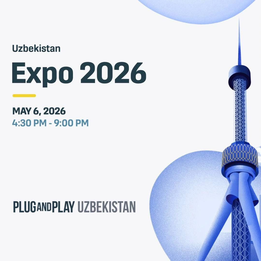 "Plug and Play Uzbekistan Expo 2026" ko'rgazmasida 30 dan ortiq global sun'iy intellekt va ijodiy texnologiyalar startaplari namoyish etiladi.
